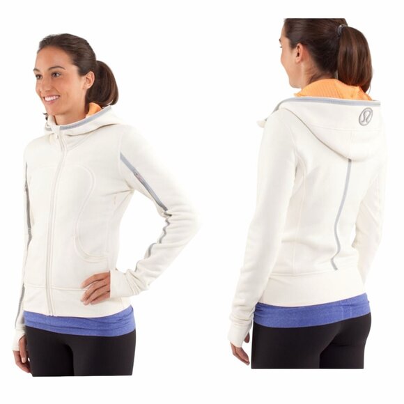 Lululemon Uba Hoodie *Reflective Polar Cream-Creamsicle Pop Sz 4 Special Edition - Picture 1 of 14
